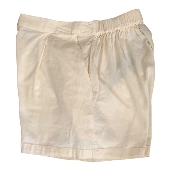 Pretty Little Thing NWT Linen Look Oversized Floaty Off White Pleated Shorts 0 - Picture 8 of 16